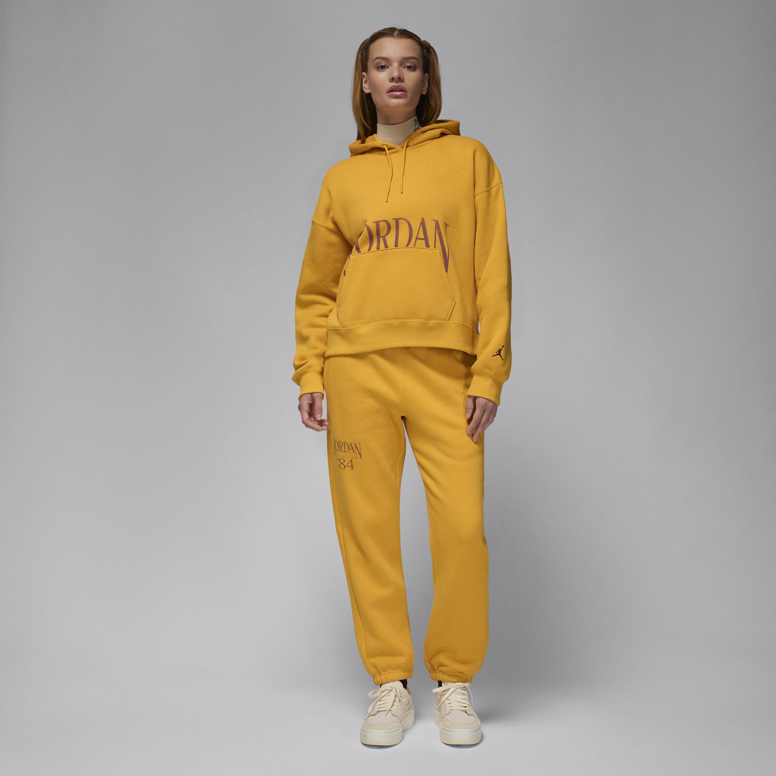 Jordan Womens Jordan Brooklyn Fleece Pants - Womens Yellow Ochre/Dusty Peach Product Image