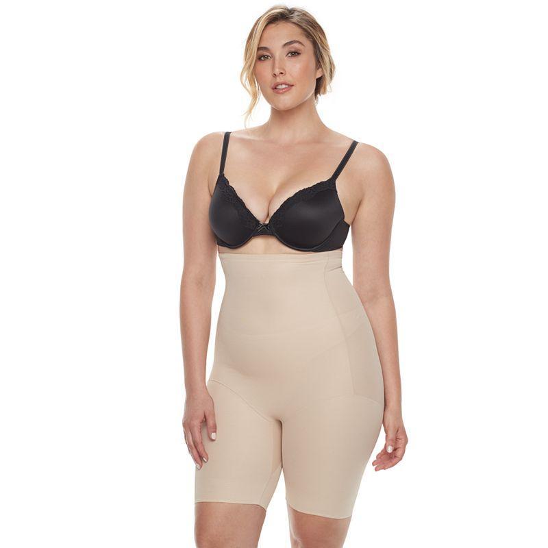 Naomi & Nicole Firm Control Shapewear Womens Plus Size Unbelievable Comfort Hi Waist Thigh Slimmer 7779 Product Image