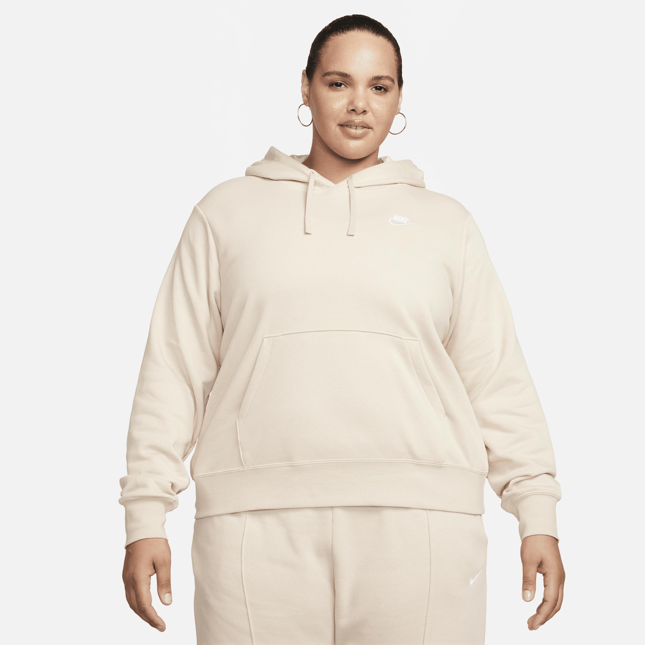 Plus Size Nike Sportswear Club Fleece Hoodie, Womens Grey Product Image