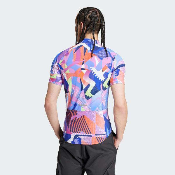 Essentials 3-Stripes Pattern Clash Cycling Jersey Product Image