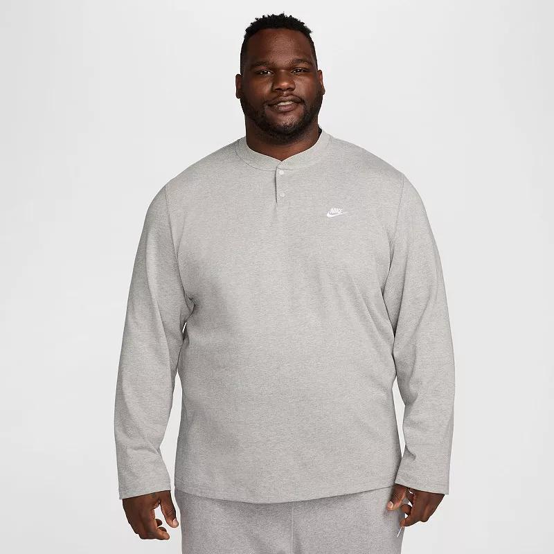 Mens Nike Club Fleece Long Sleeve Henley Product Image