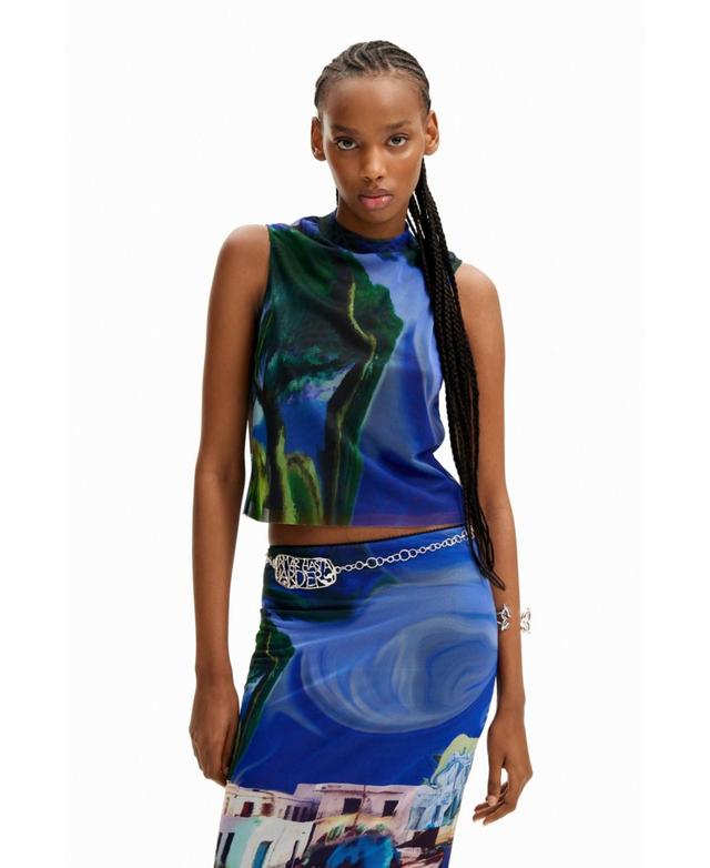 Desigual M. Christian Lacroix Cloud Sleeveless Mesh Top Product Image