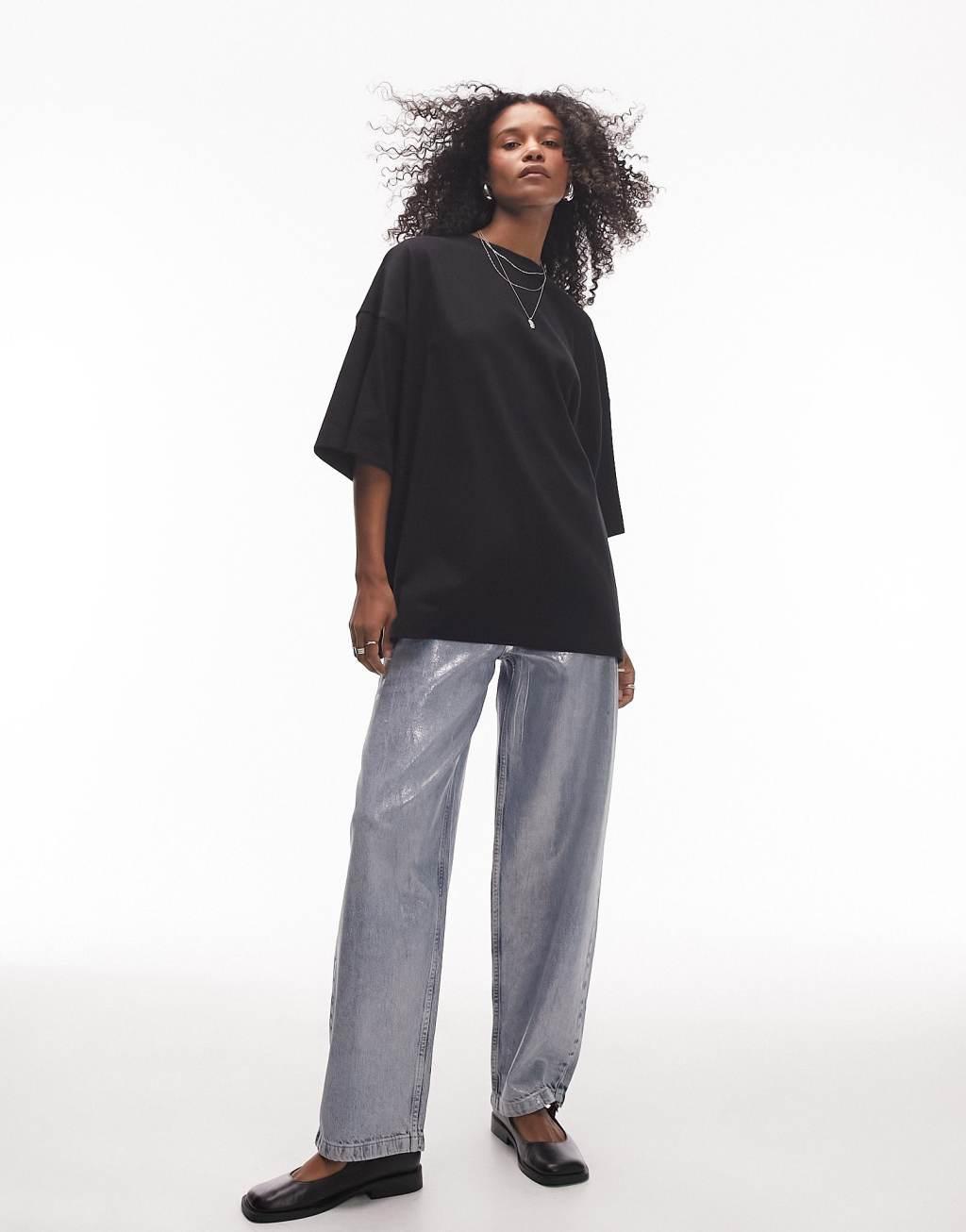 Topshop oversized drop shoulder tee Product Image