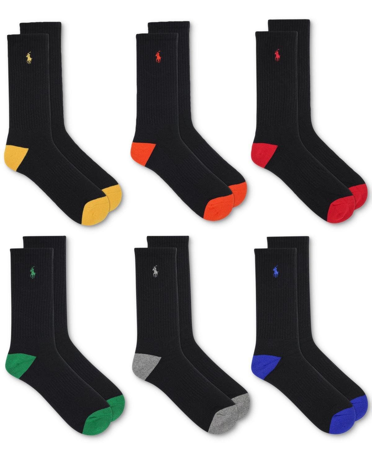 Polo Ralph Lauren Mens 6-Pk. Performance Tipped Crew Socks Product Image