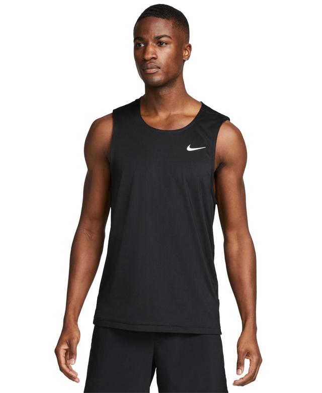 Nike Mens Ready Relaxed-Fit Dri-fit Fitness Tank, Regular & Big & Tall - White/(black) Product Image