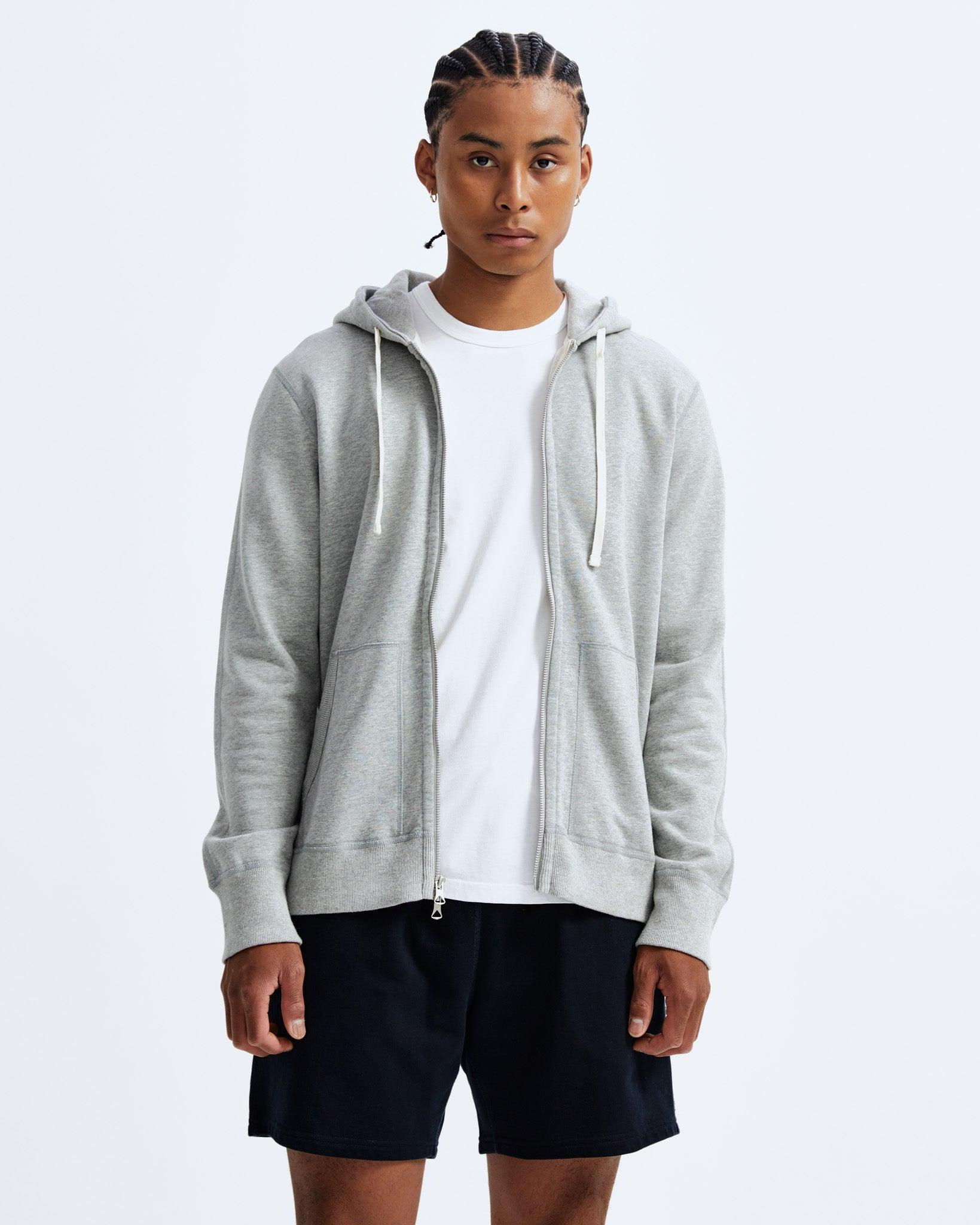 Midweight Terry Slim Zip Hoodie Male Product Image