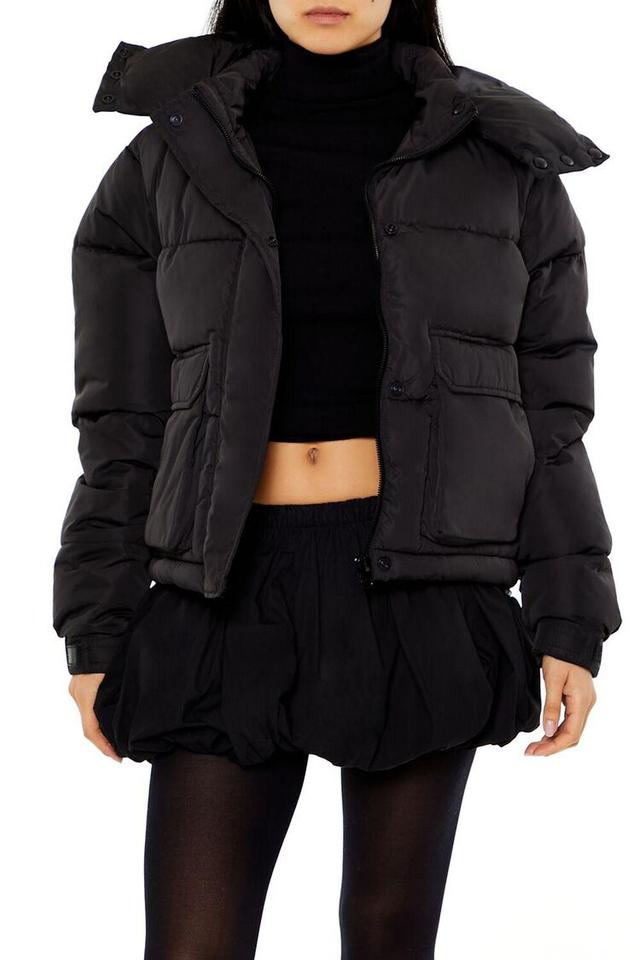 Hooded Drawstring Puffer Jacket | Forever 21 Product Image