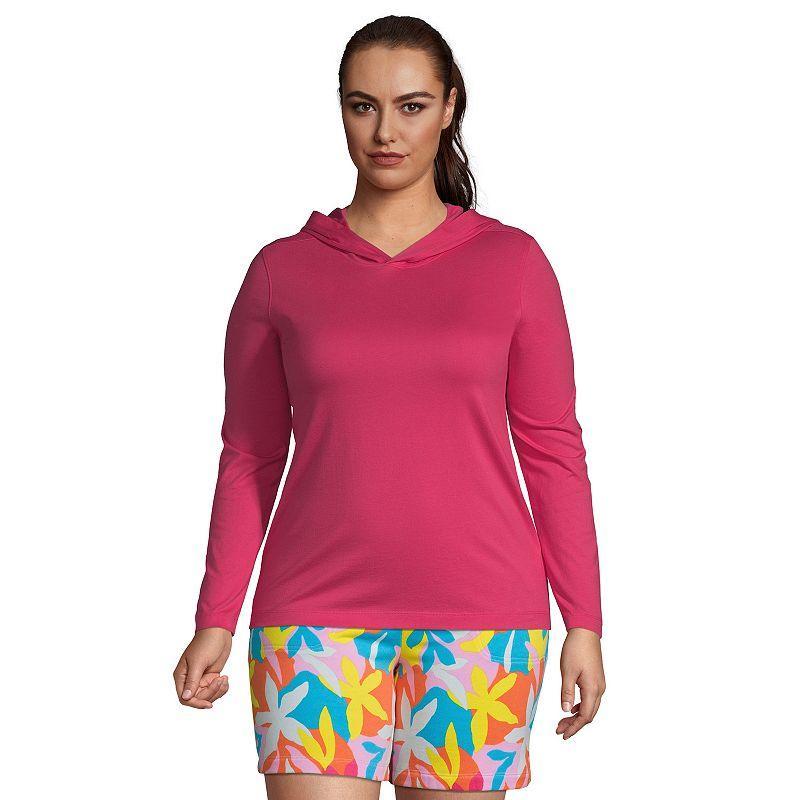 Plus Size Lands End Supima Cotton Pullover Hoodie, Womens Product Image