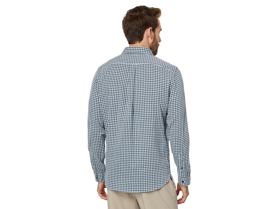 Vince Mojave Plaid Long Sleeve (Deep Indigo/Optic White) Men's Jacket Product Image