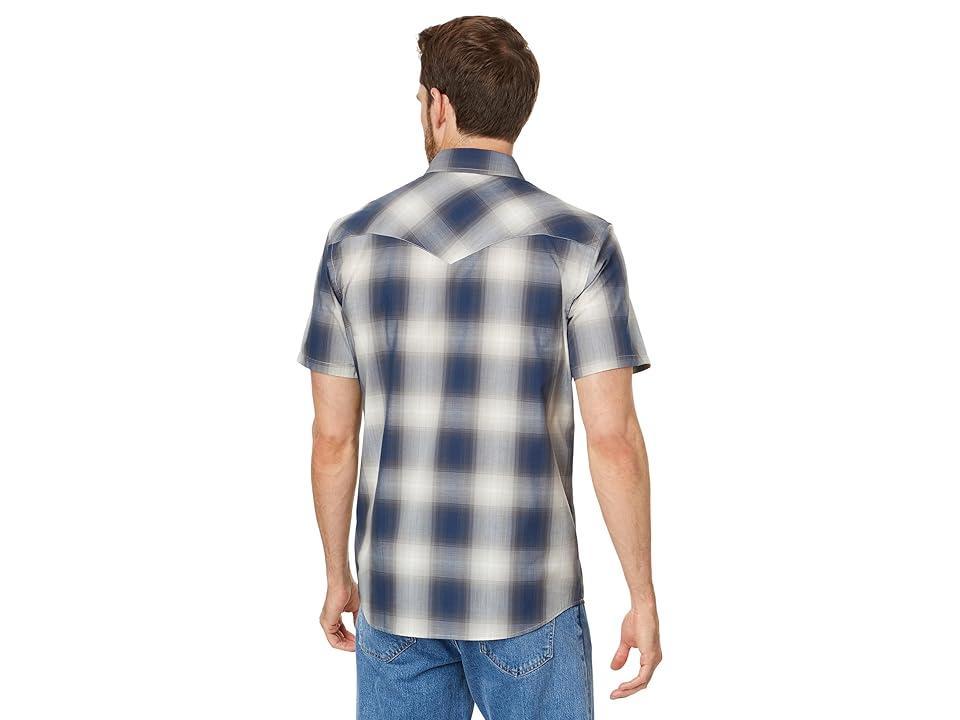 Pendleton Frontier Shirt Short Sleeve (Navy/Grey Plaid) Men's Jacket Product Image