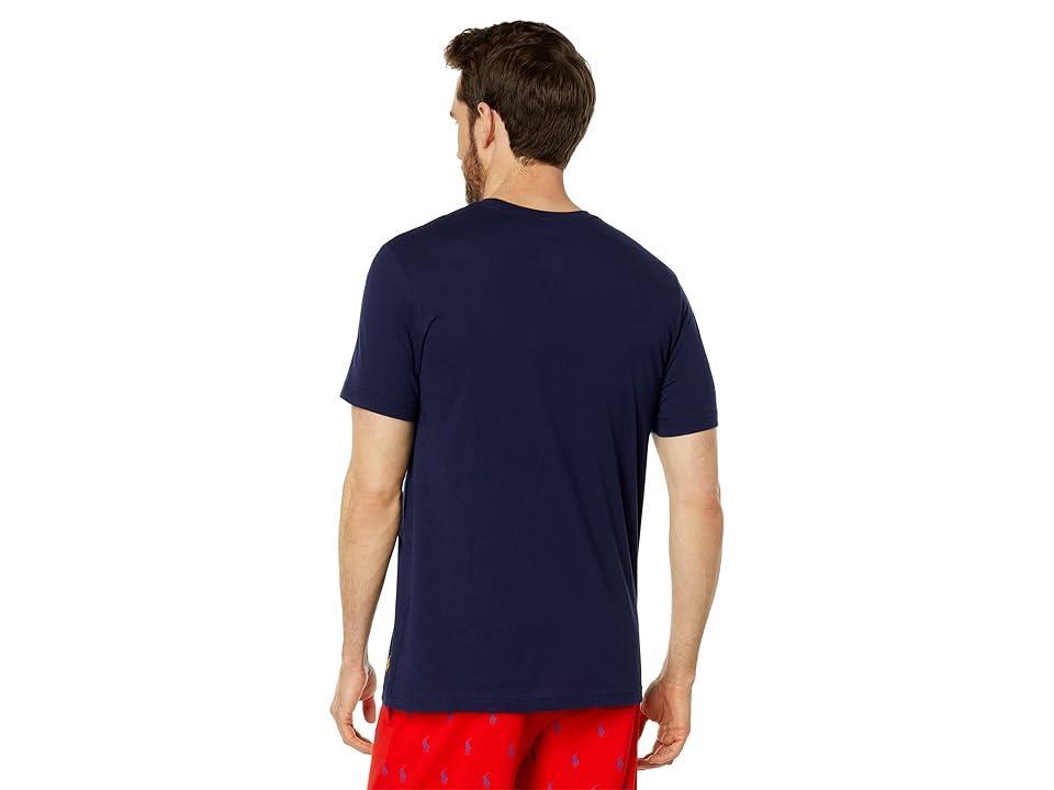 Polo Ralph Lauren Classic Fit Cotton Short Sleeve Crew (Cruise Navy/Polo Yellow) Men's T Shirt Product Image