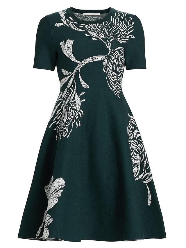 Womens Pincushion Floral Fit-&-Flare Dress Product Image