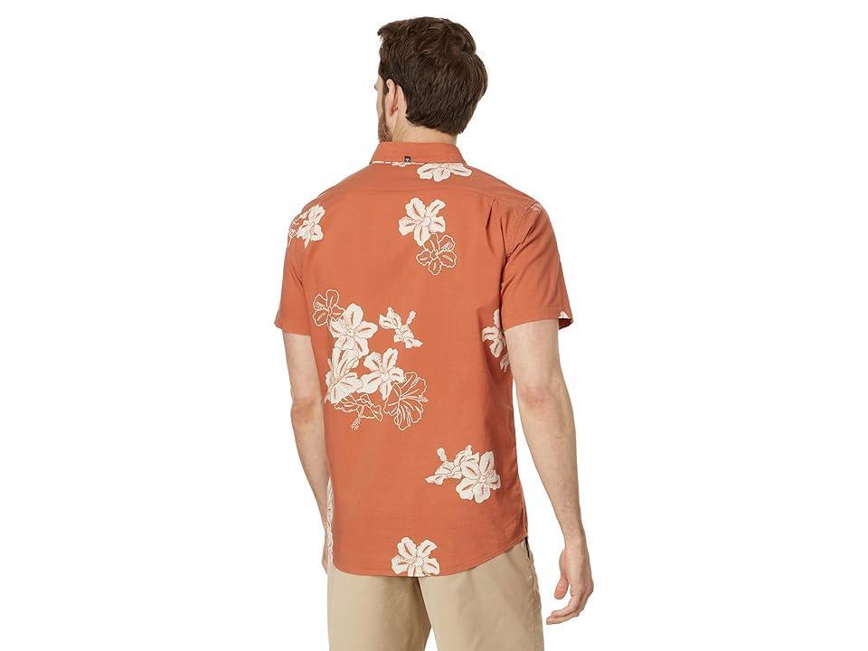 VISSLA Byebiscus Eco Short Sleeve Woven (Terracotta) Men's Clothing Product Image