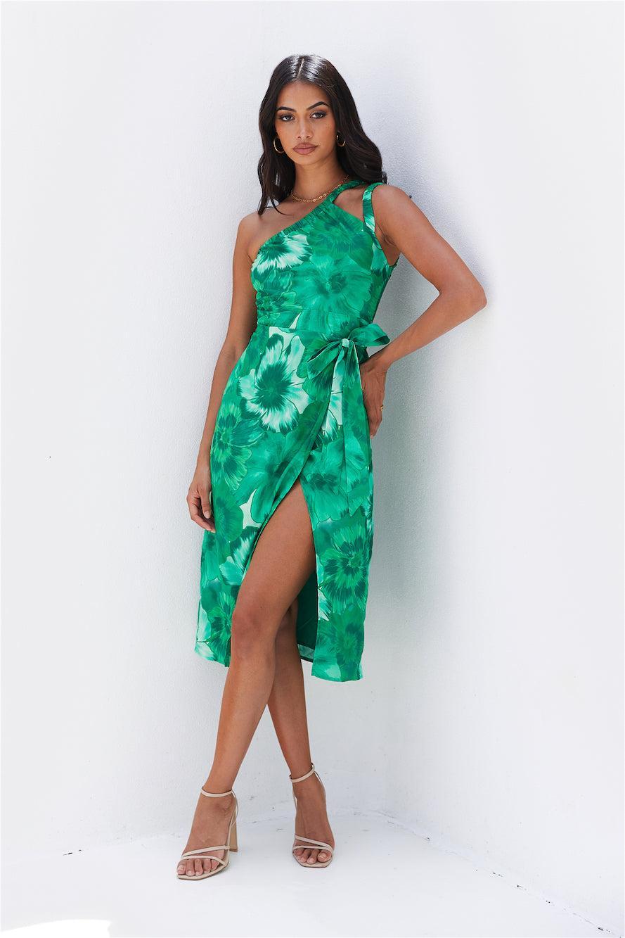 Island Beaches Midi Dress Green Product Image