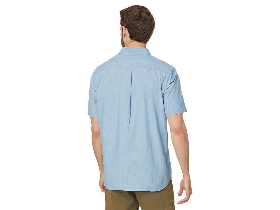 Vineyard Vines Chambray Short Sleeve Shirt (Coastline) Men's Jacket Product Image