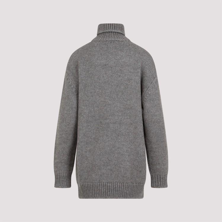 THE ROW Light Sage Elu Alpaca And Silk Sweater In Grey Product Image