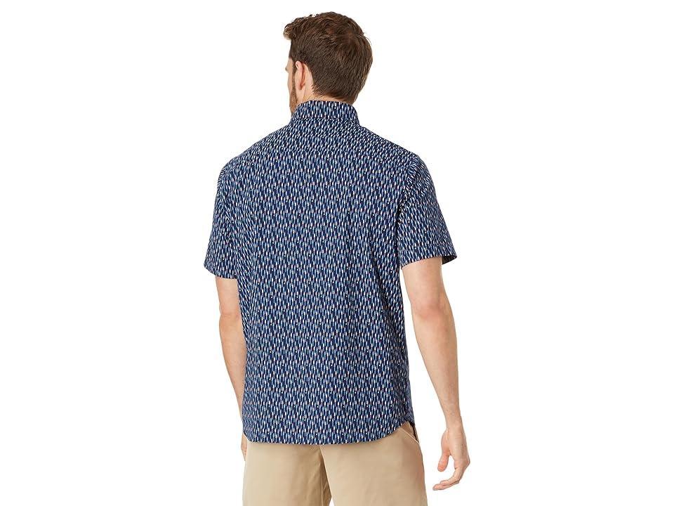 Vineyard Vines Firecracker Micro Short Sleeve Shirt (Deep Bay) Men's Clothing Product Image