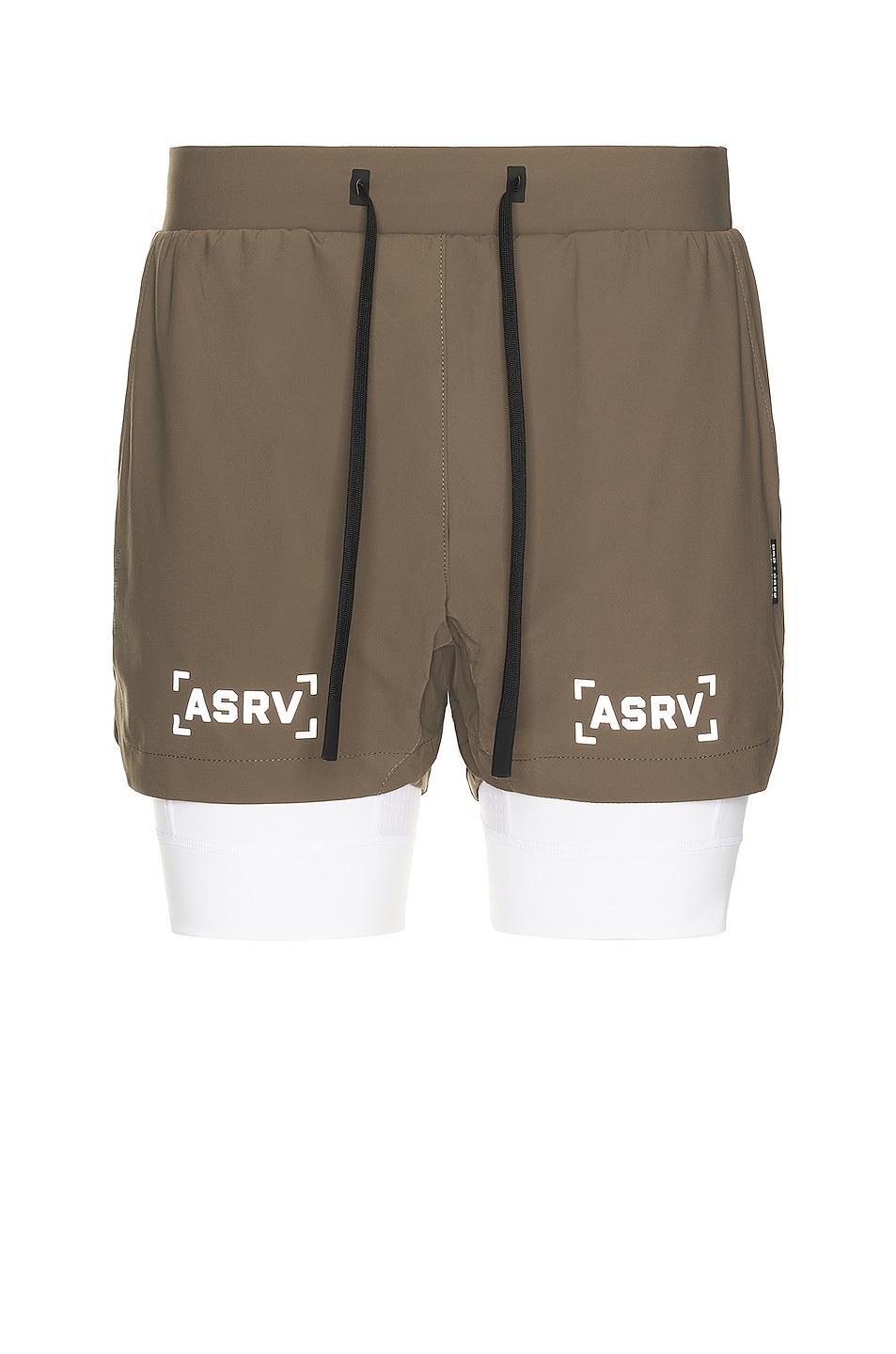 ASRV Tetra-lite 5 Liner Short in Sage/white - Green. (also in ). Product Image