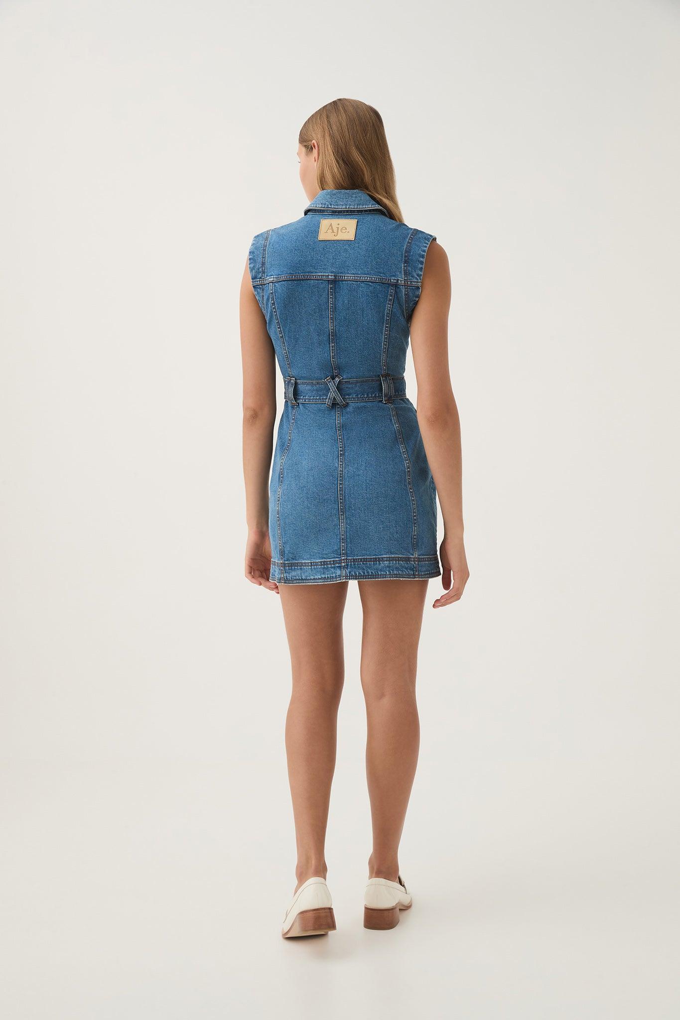 Darcie Denim Mini Dress Product Image