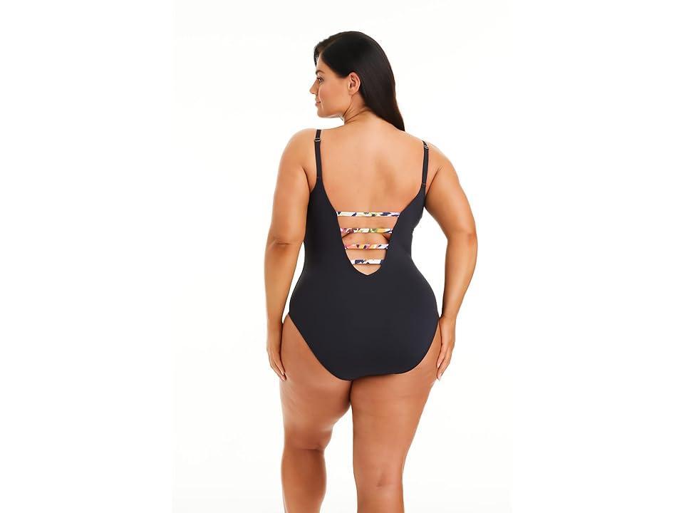 Bleu Rod Beattie Party Animal Over-the-Shoulder One-Piece Women's Swimsuits One Piece Product Image