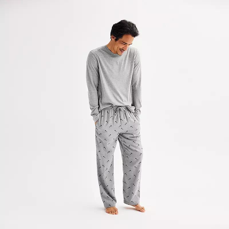 Mens Sonoma Goods For Life Long Sleeve Shirt & Flannel Pants Pajama Set Product Image