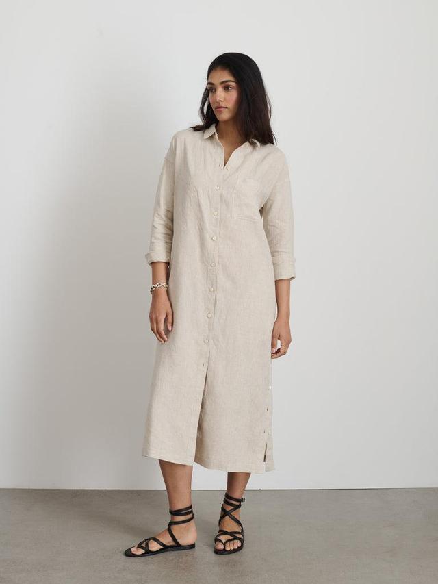 Kerry Shirtdress In Flax Linen Product Image