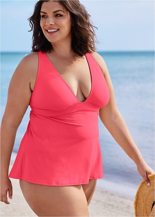 Sleek Flowing Tankini Top Product Image