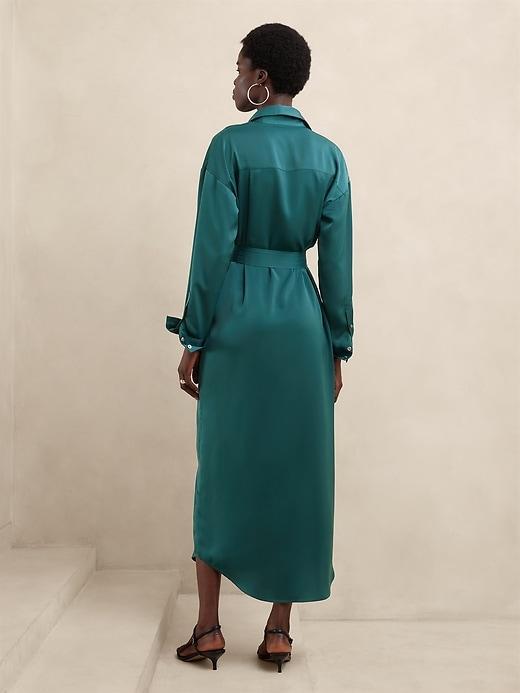 Tie-Waist Maxi Shirtdress Product Image