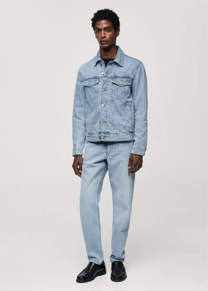 MANGO MAN - Pocketed denim jacket light blueMen Product Image