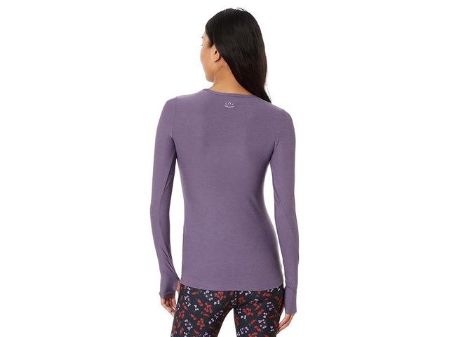 Beyond Yoga Featherweight Classic Crew Pullover Haze Heather) Women's Clothing Product Image