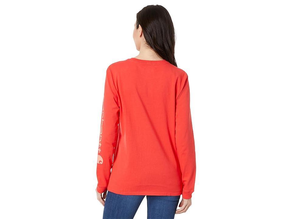 Carhartt Loose Fit Long Sleeve Graphic T-Shirt (Bittersweet) Women's Clothing Product Image