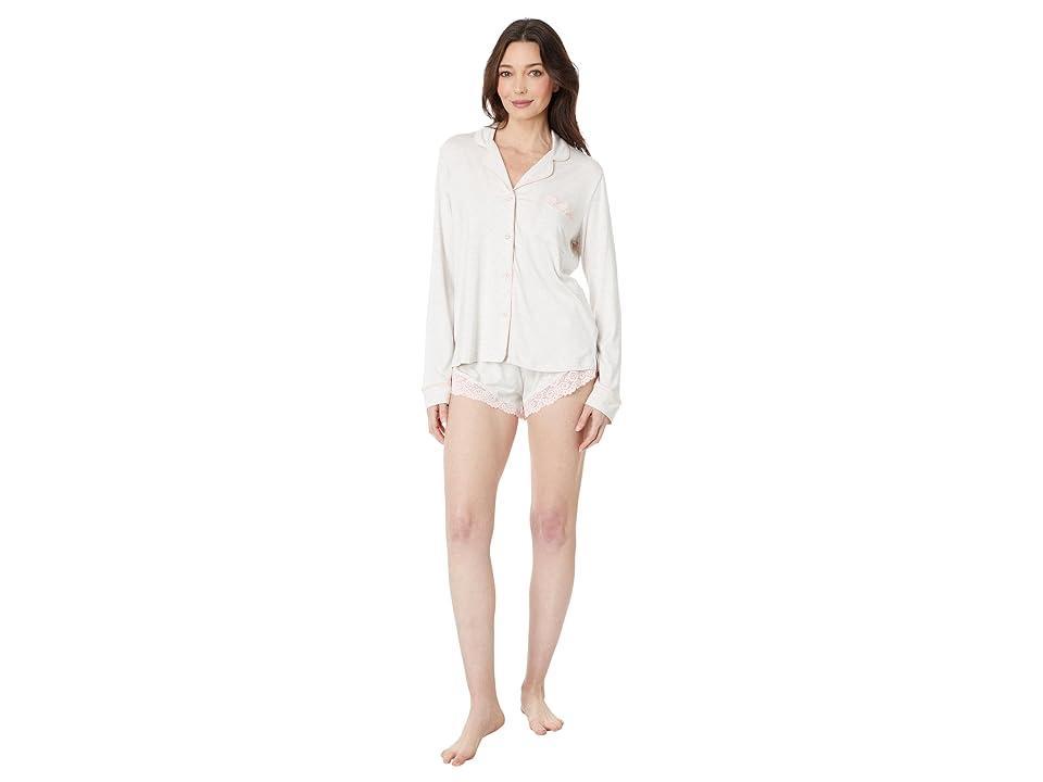 P.J. Salvage Love Lace PJ Set (Oatmeal) Women's Pajama Sets Product Image