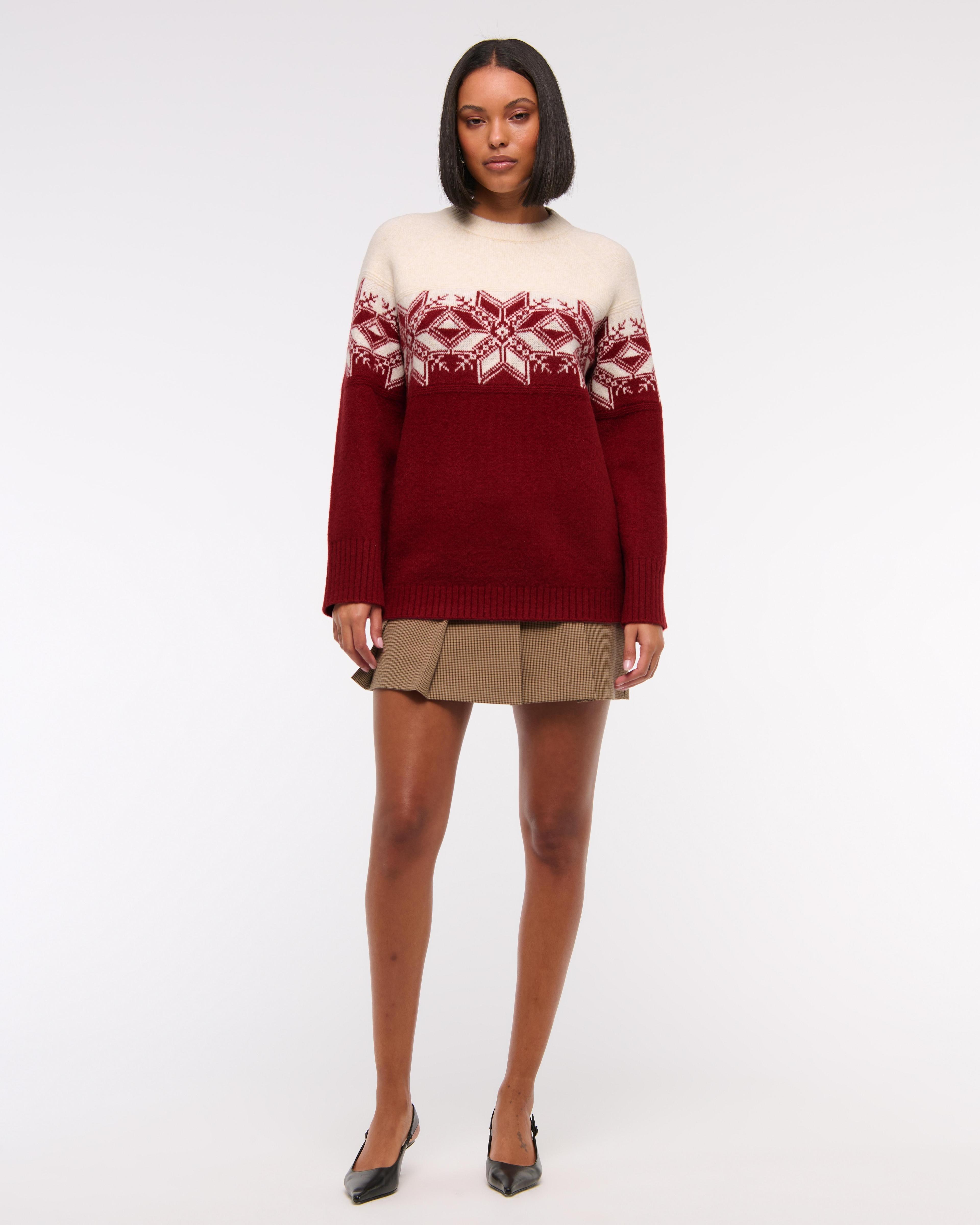 Relaxed Lounge Fairisle Crew Sweater Product Image