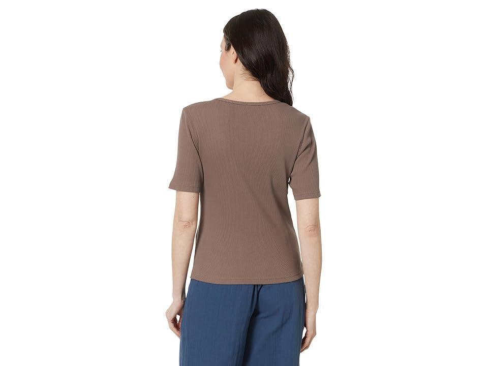 PACT Favorite Rib Henley Top (Deep ) Women's Clothing Product Image