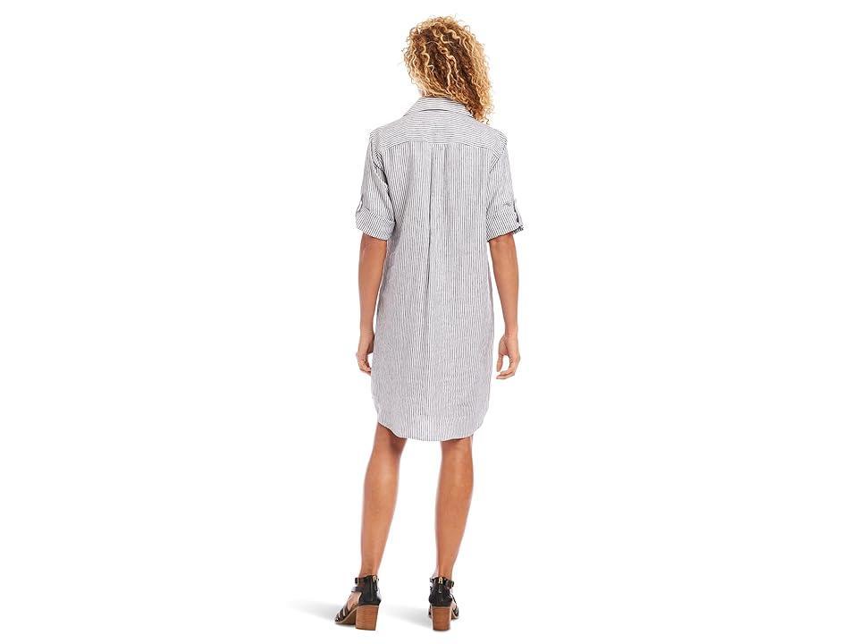 Karen Kane Linen Shirtdress (Stripe) Women's Dress Product Image