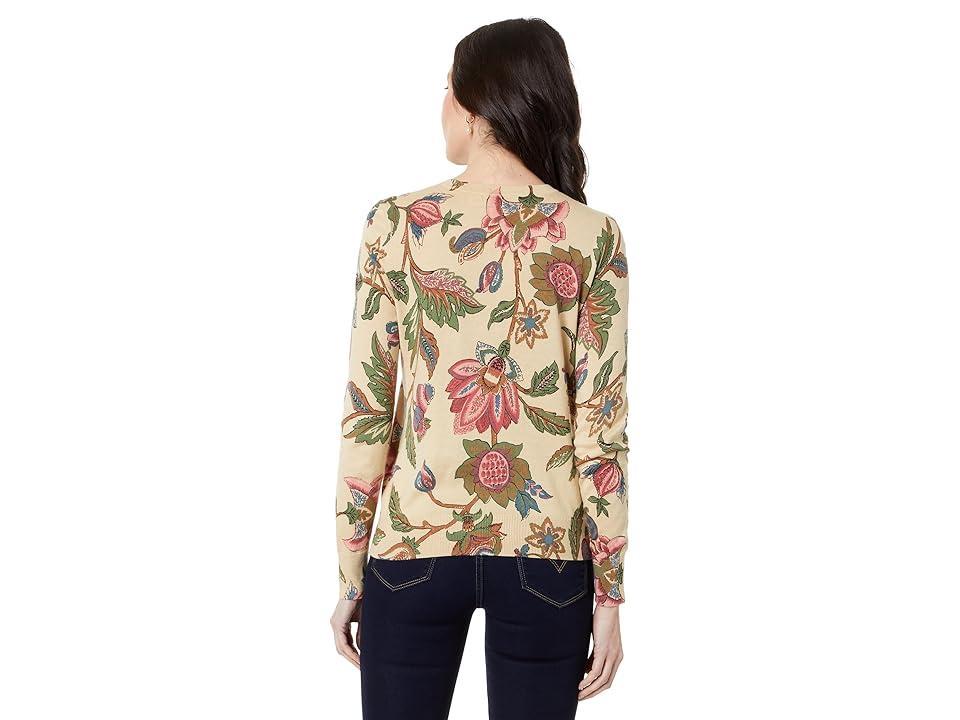 Lauren Ralph Lauren Petite Floral Cotton-Blend Sweater (Cream ) Women's Sweater Product Image