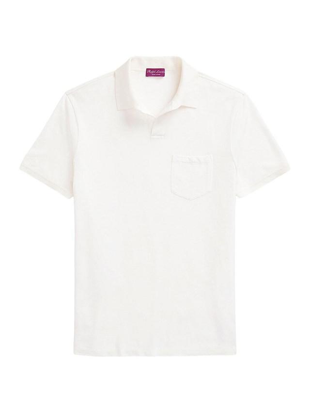 Mens Silk-Linen Piqu Polo Shirt Product Image