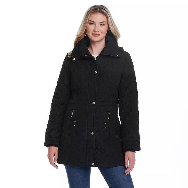 Womens Weathercast Knit Collar Quilted Jacket Product Image