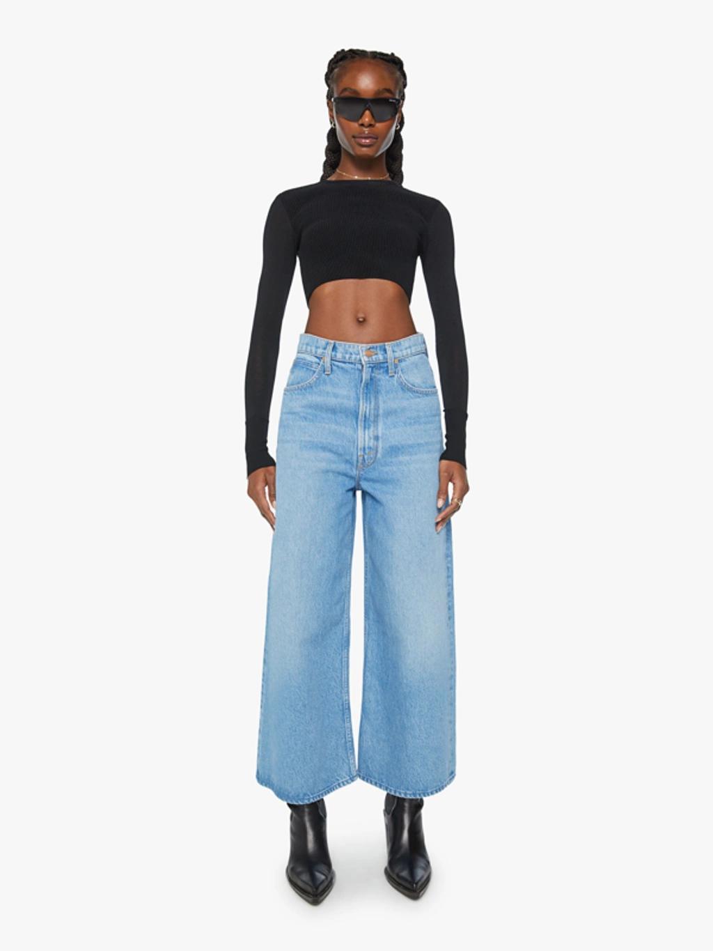 Snacks! The Dinner Bell Crop Jean In Wash All You Can Eat In Blue Product Image