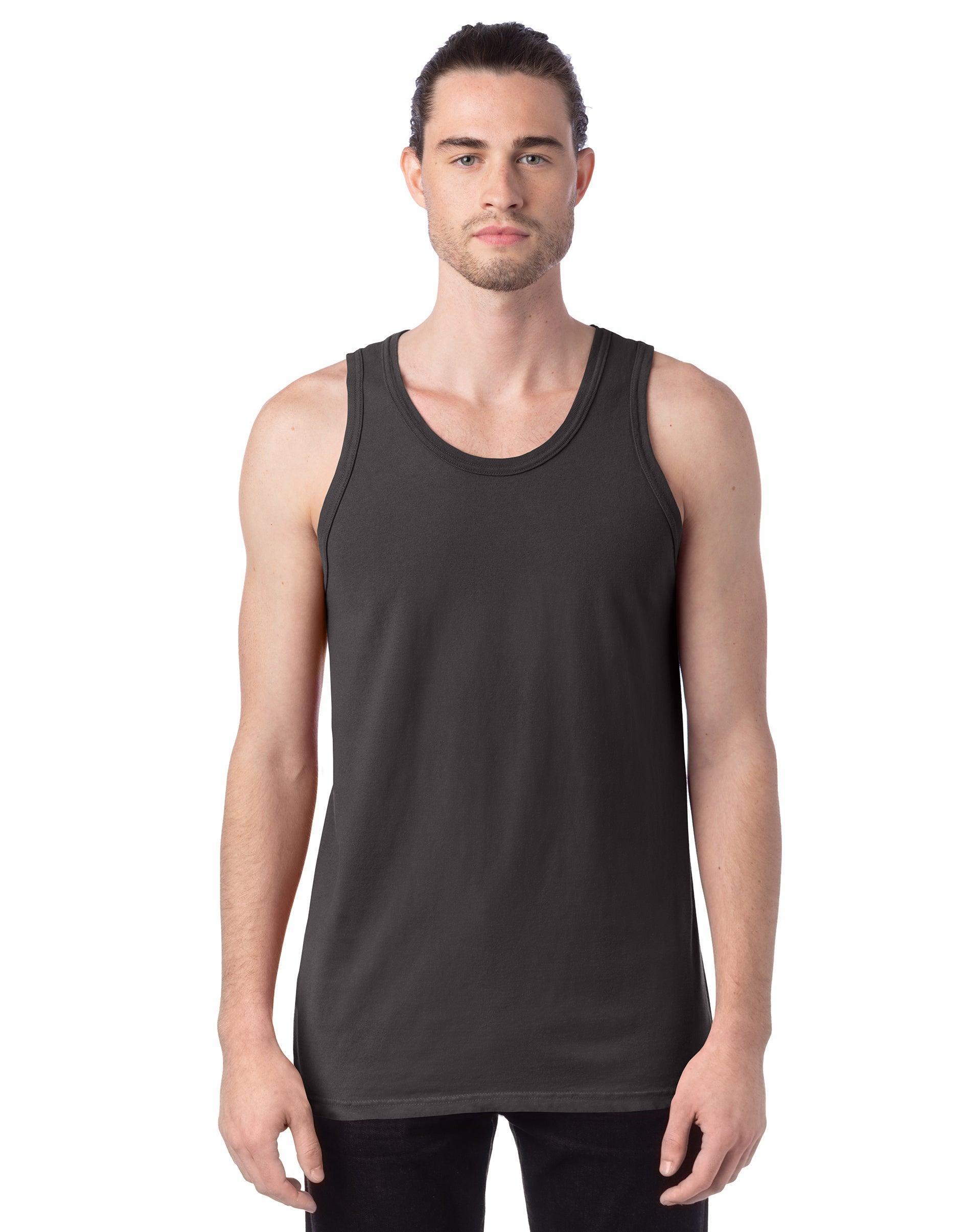 Hanes Mens Garment Dyed Tank Spanish Moss 3XL Product Image