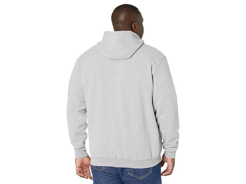 Carhartt Big Tall Midweight Hooded Zip Front Sweatshirt (Heather Grey) Men's Sweatshirt Product Image