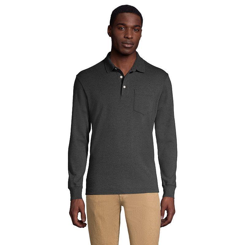 Big & Tall Lands End Super Soft Relaxed-Fit Supima Pocket Polo, Mens Product Image