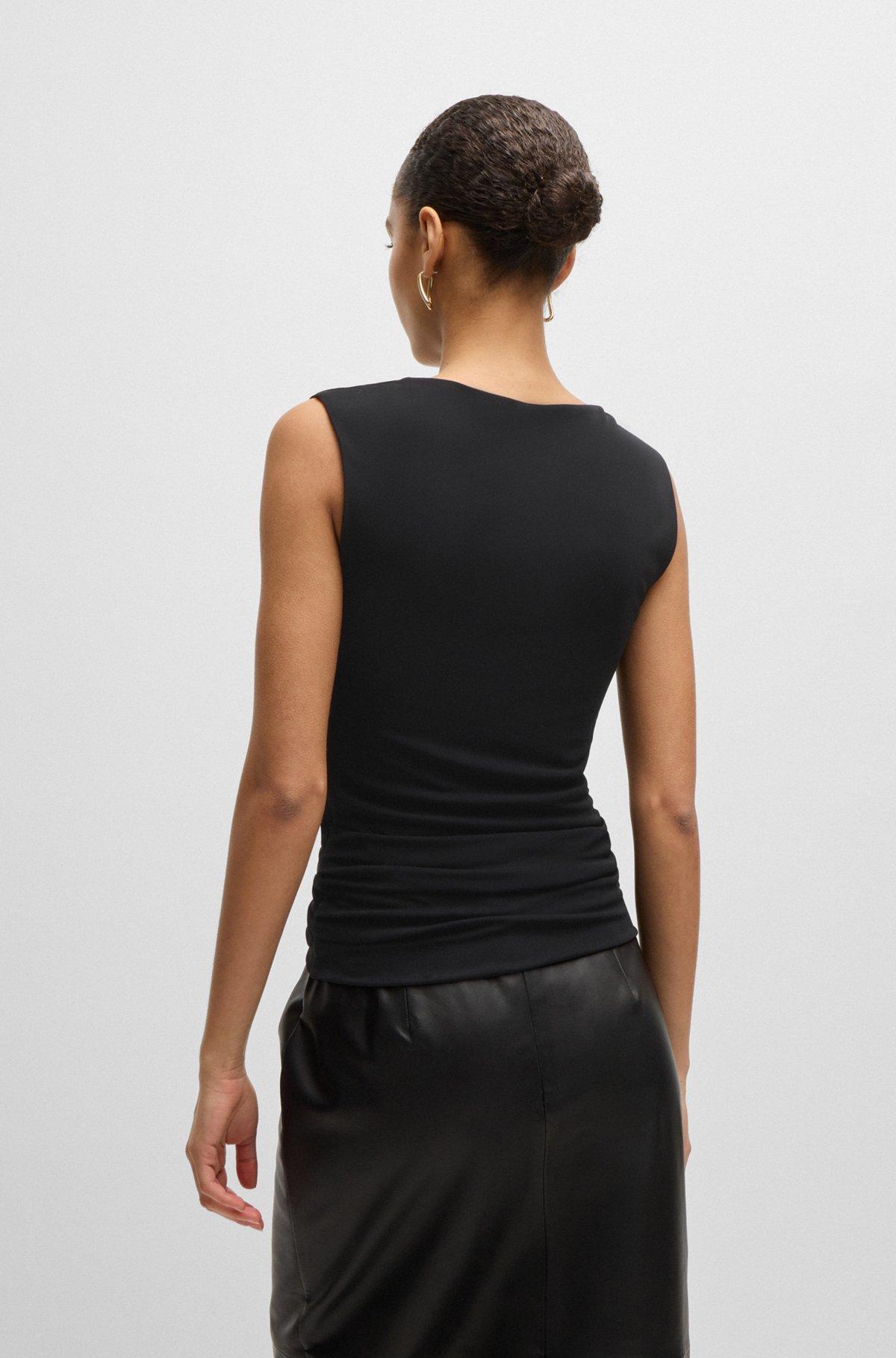 Sleeveless top with wrap front Product Image