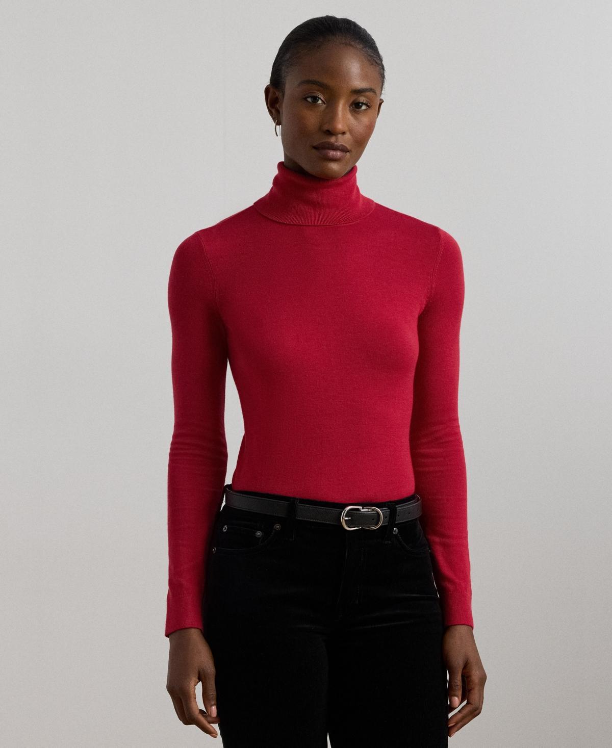 Lauren Ralph Lauren Womens Silk-Blend Turtleneck Sweater Product Image