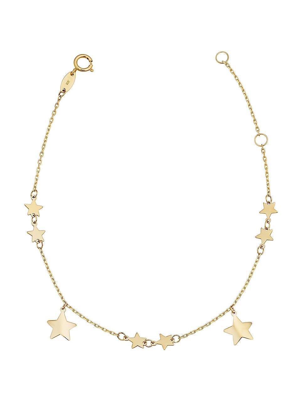 Womens 14K Yellow Gold Street Star Bracelet Product Image