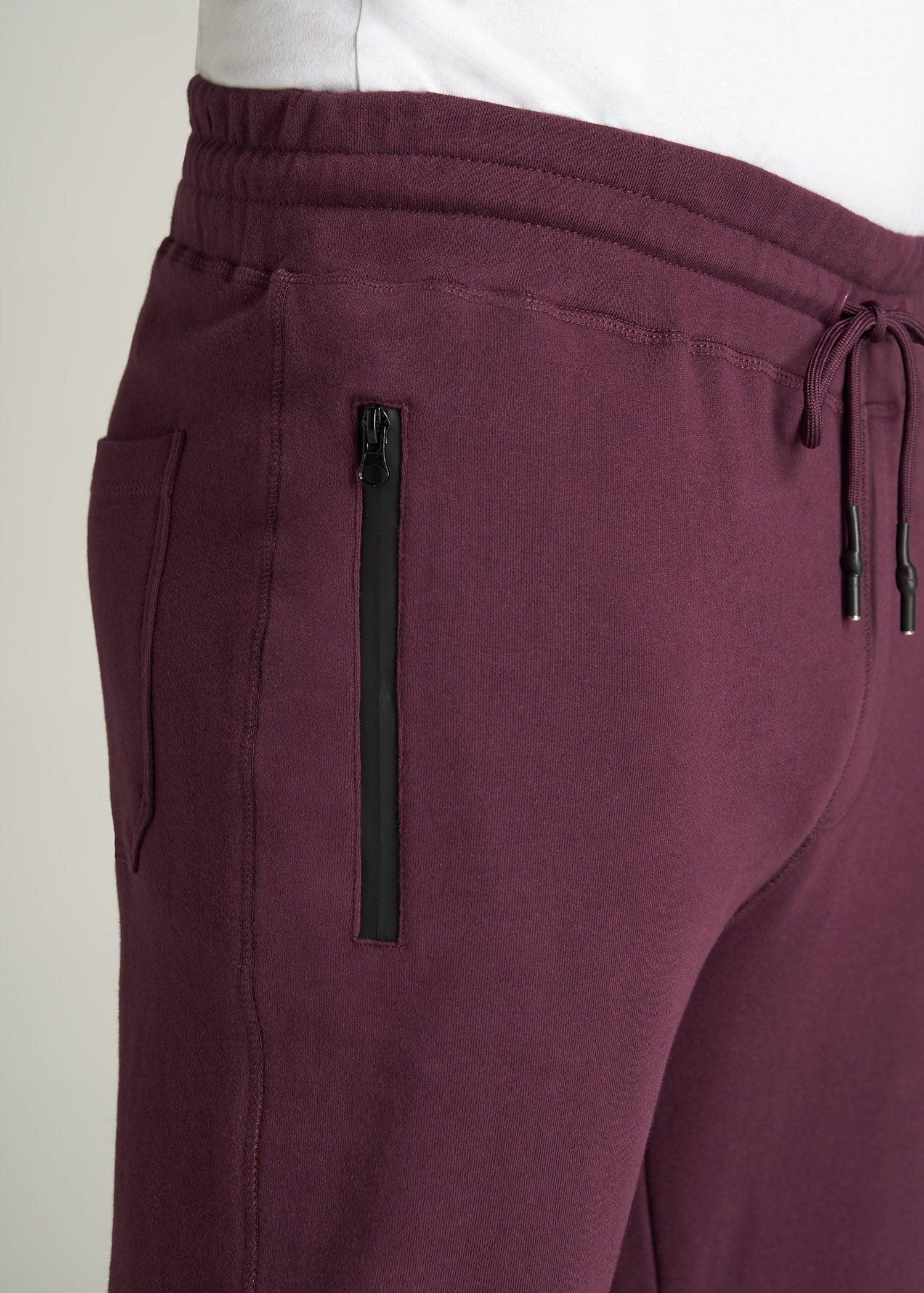 Wearever French Terry Men's Tall Joggers in Maroon Product Image