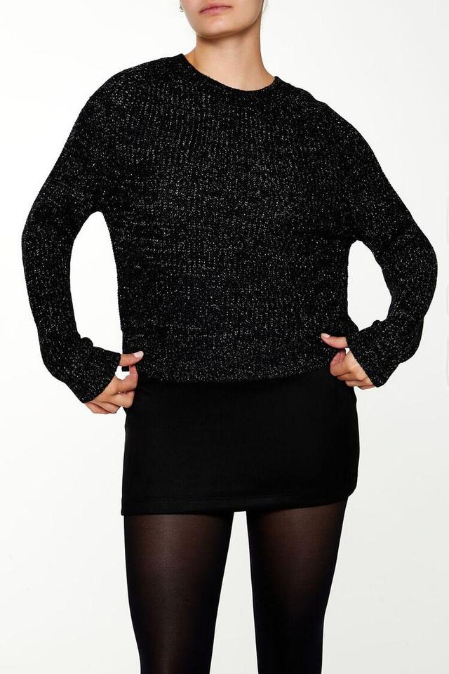 Metallic Knit Raglan Sweater | Forever 21 Product Image