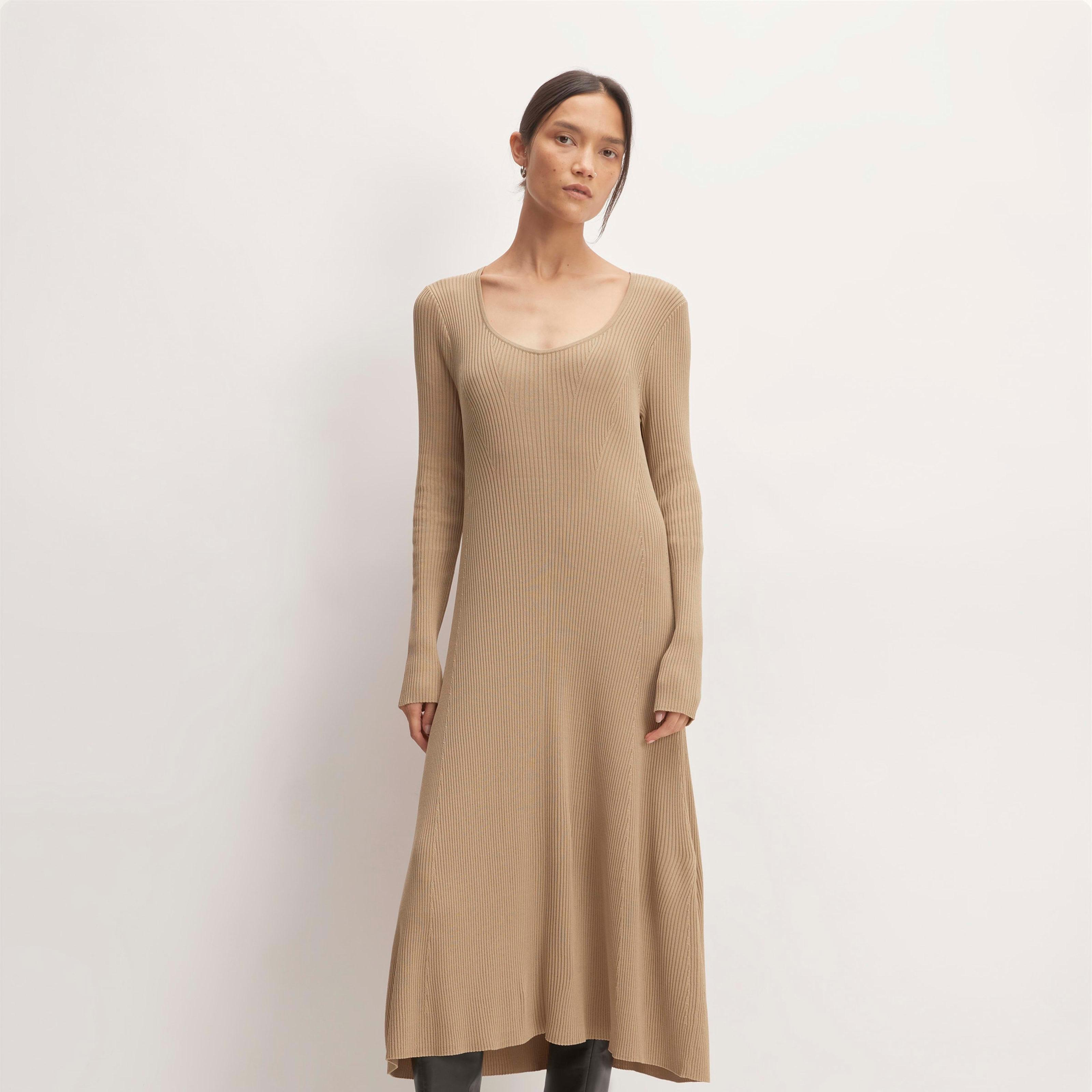 The Ribbed Scoopneck Dress Product Image