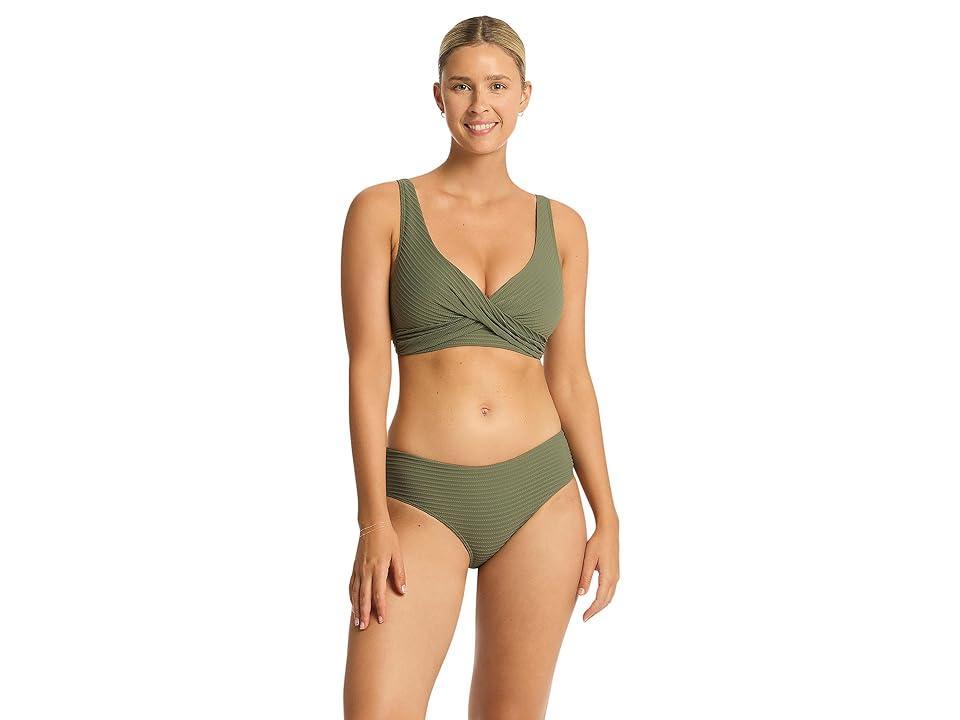 Sea Level Textured Bikini Bottoms Product Image