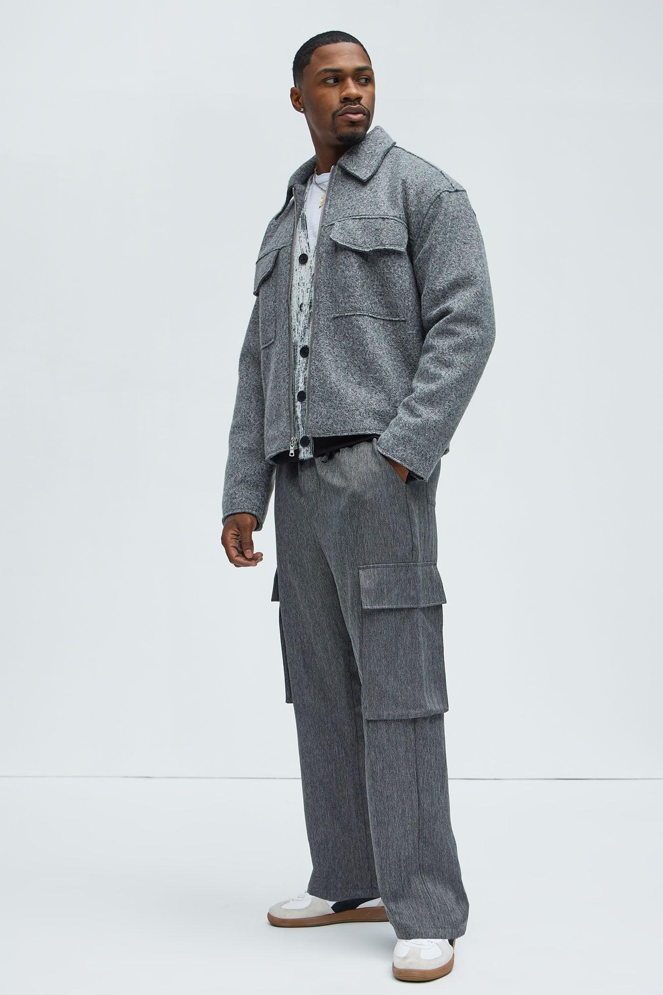 Tip- Top Wool Like Jacket - Grey Product Image